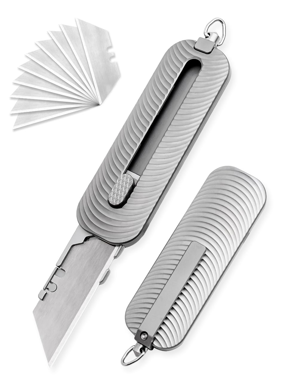 TGZUO Titanium Retractable Utility Knife, Multitool Pocket Knife