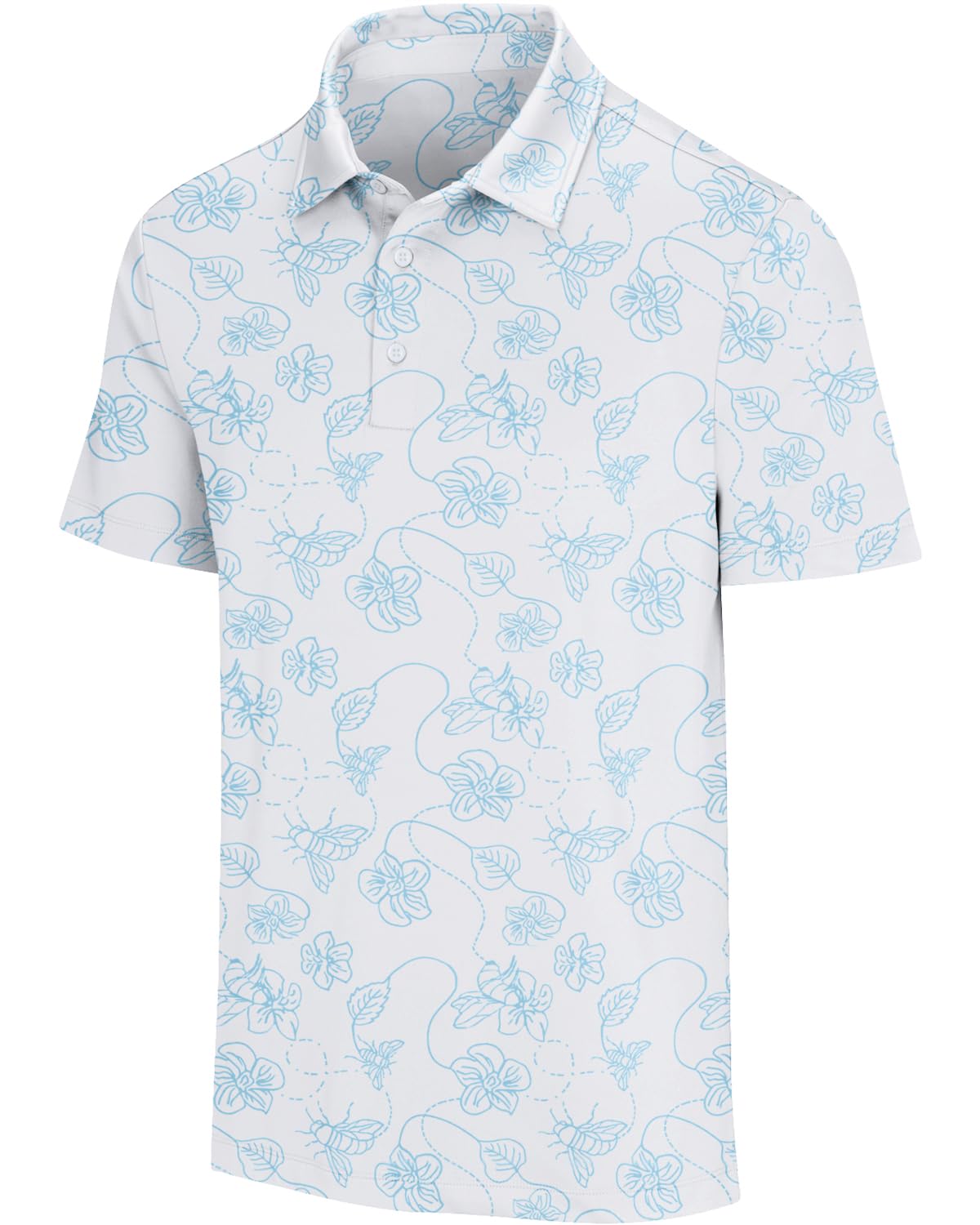 Three Sixty SixQuick Dry Golf Shirts for Men - Moisture Wicking Short-Sleeve Casual Polo Shirt