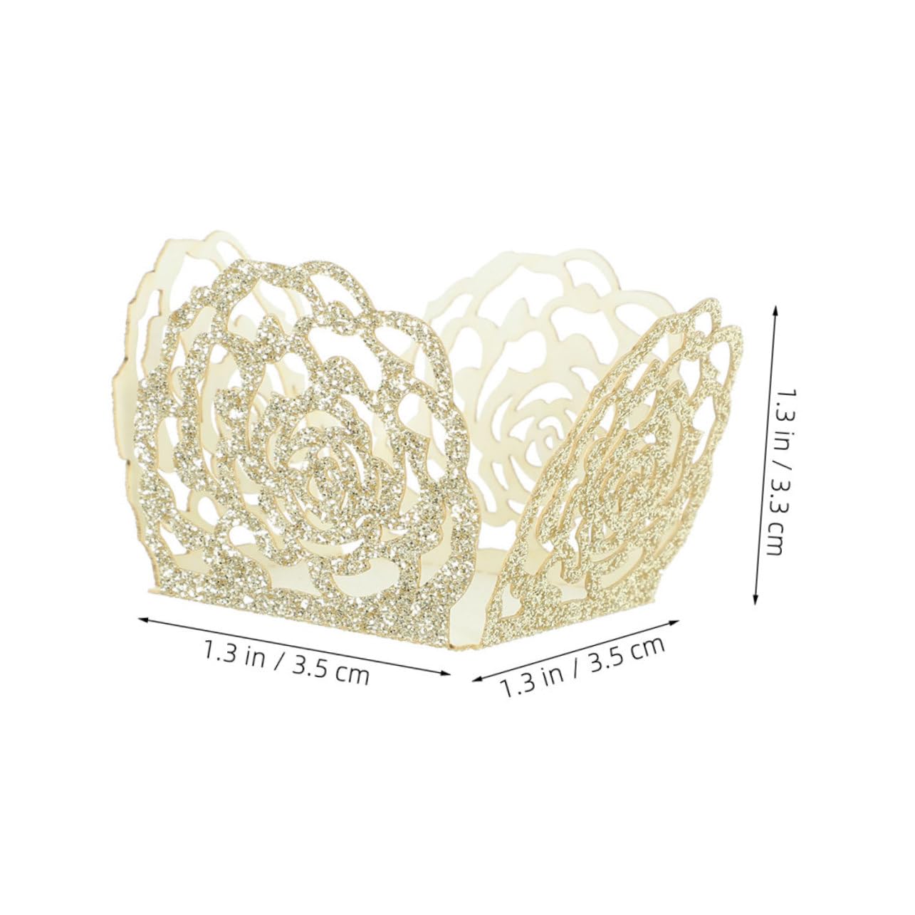 Envoltorios De Trufa Huecos Para Chocolate 100 Piezas, Papel Dorado Purpurina, Moldes Pequeños Para Cupcakes, Aptos Para Bodas y Fiestas, Decoración Elegante Para Postres