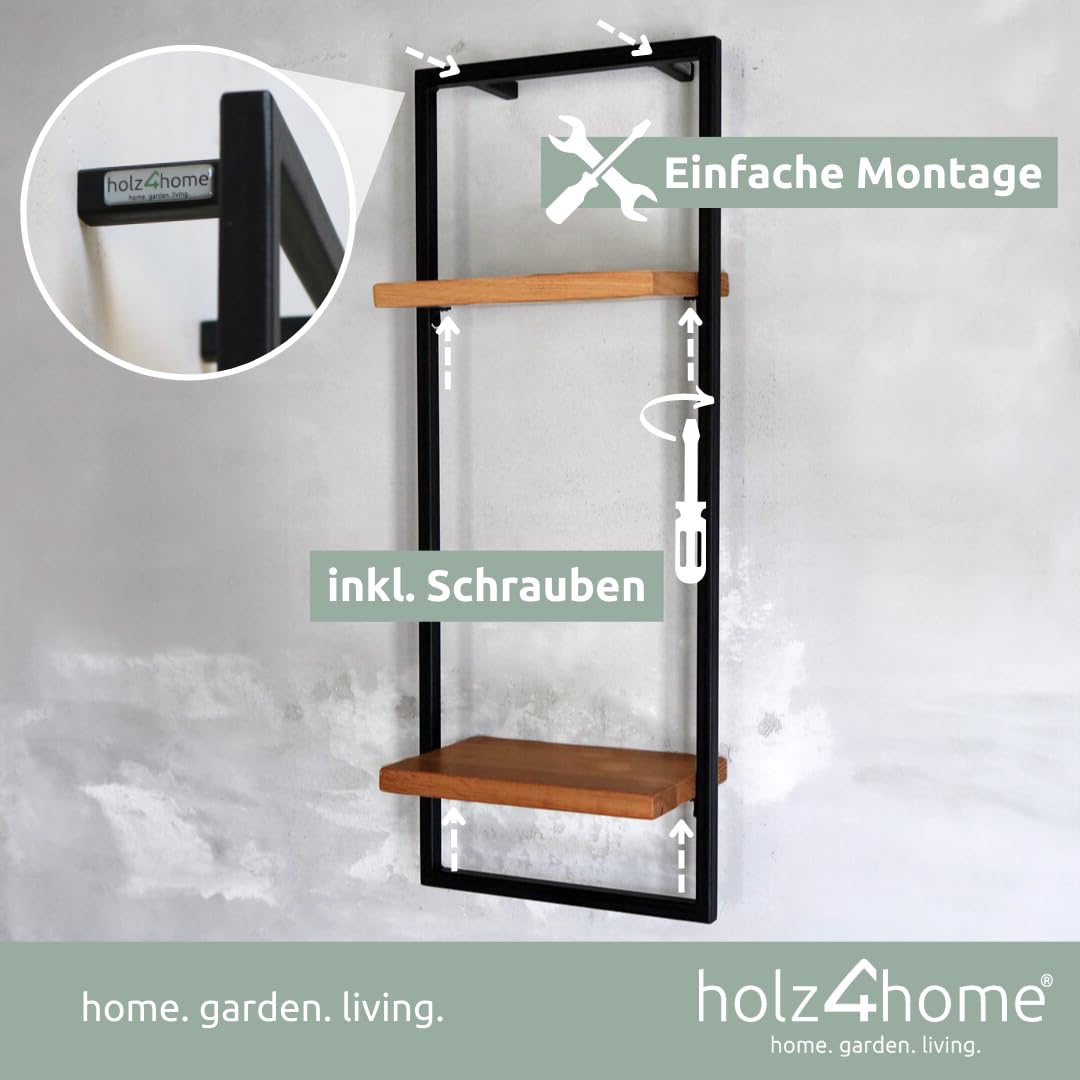 Houten wandplank - Castle brown - Groot - 4cm dik eiken - Boomstam - Wood & Work