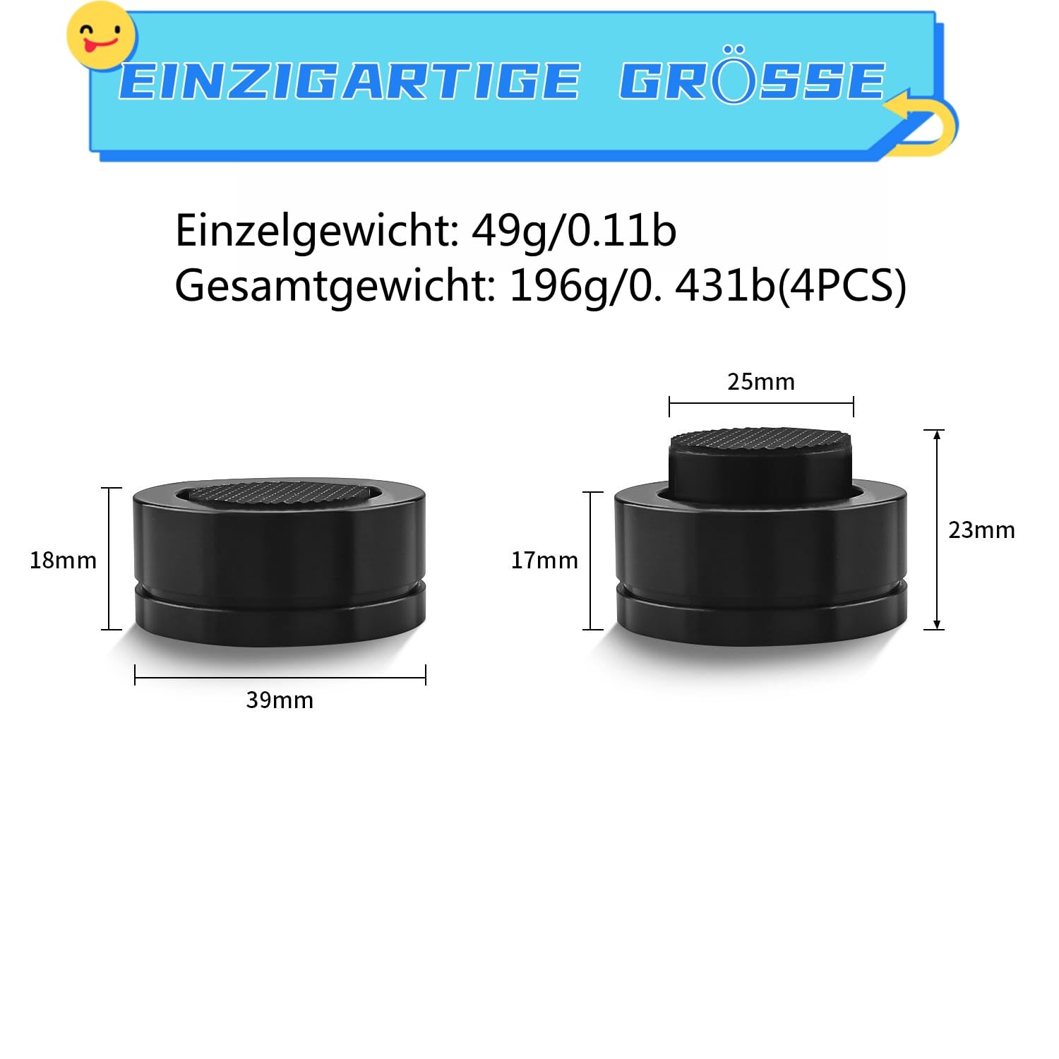 4 sztuki nóżek głośnika HiFi 39 x 23 mm uchwyt na głośnik stopka regulowana izolacja nóżka głośnik kolce wzmacniacz głośnik kolce DAC + podkładki bazowe akcesoria