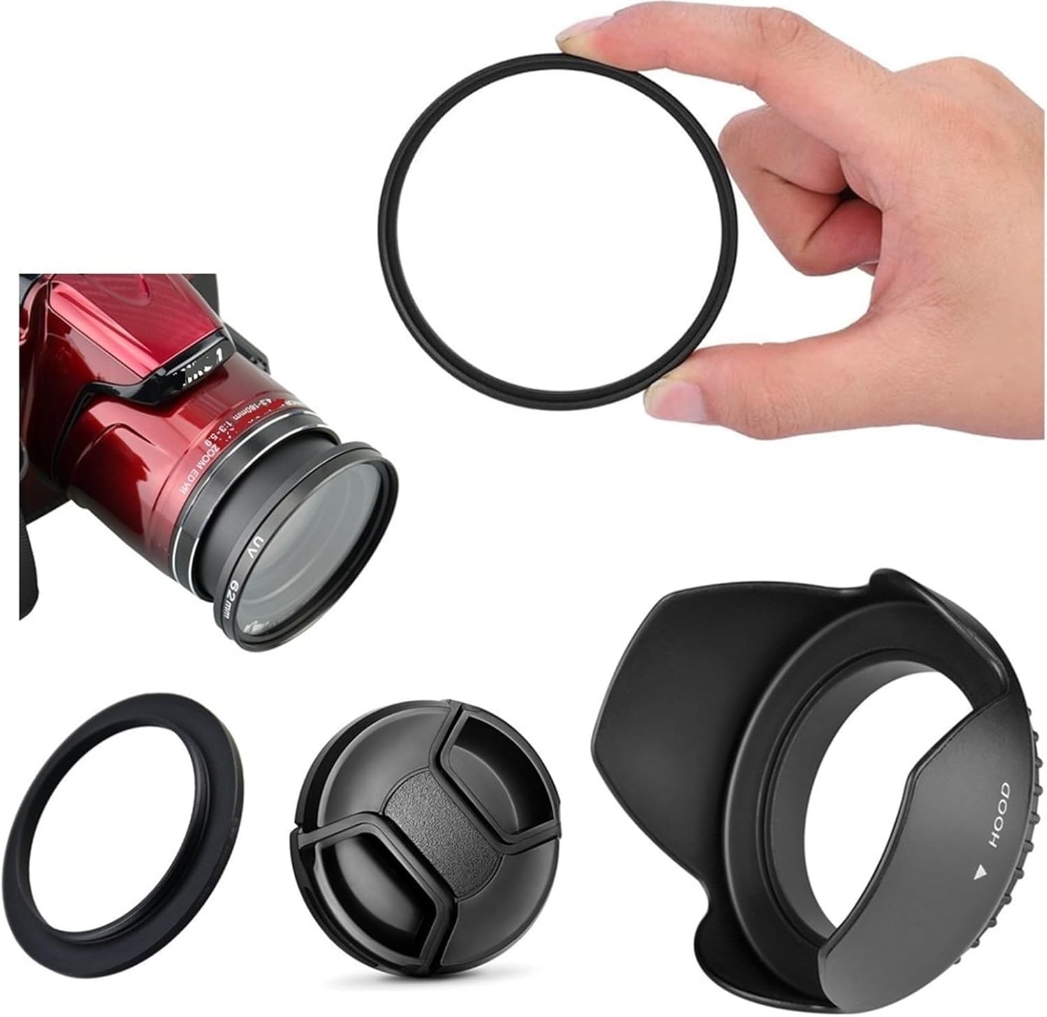 UV Filter & Lens Hood Cap Adapter Ring, for Nikon for Coolpix B700 B600