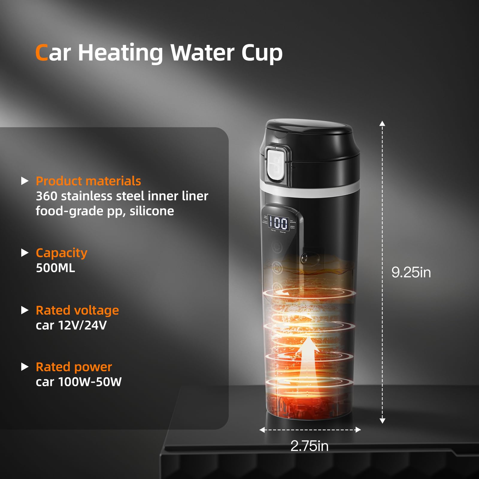 Bouilloire électrique De Voyage Pour Voiture 12 V 24 V 500 Ml
