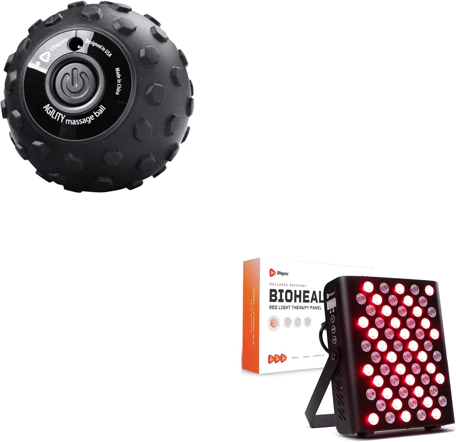 Buy LifePro 4Speed Vibrating Massage Ball & Infrared Light Therapy