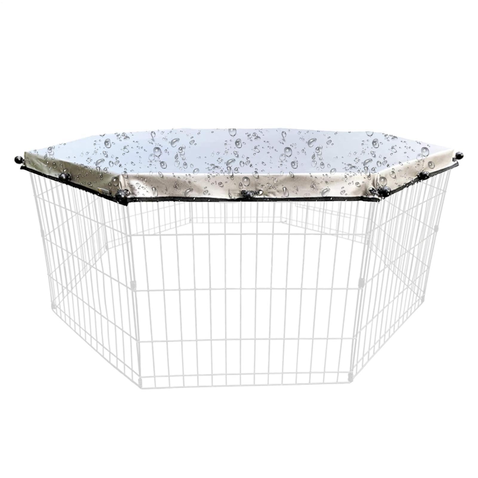 Cubierta de Malla para corralito para Perros, Jaula de Correr con Cierre Seguro, Cubierta Plegable para protección Solar, Cubierta de Corral para Cachorros, Adecuada para Seguridad al Aire