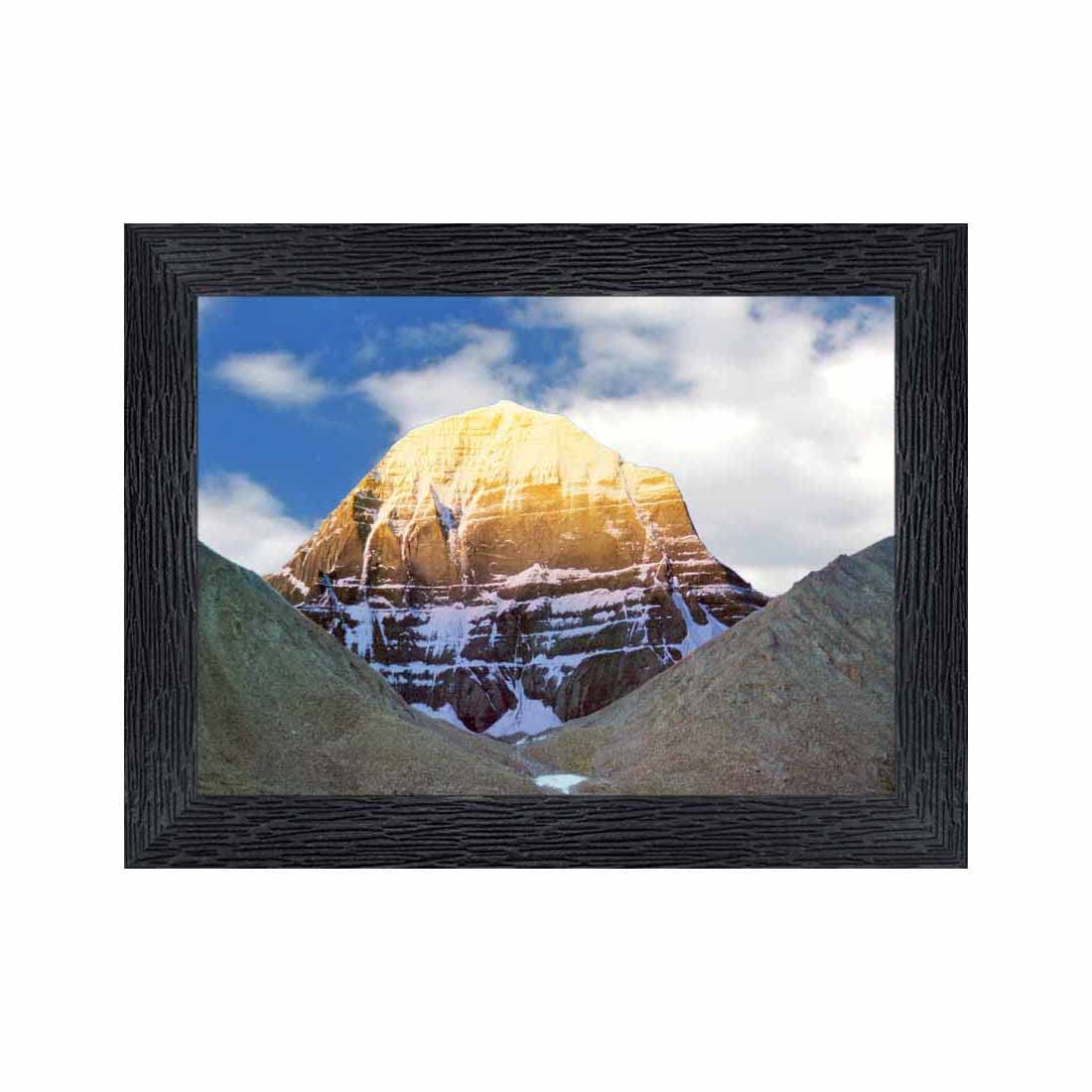 pnfKailash Mansarovar Religious Wood Photo Frames with Acrylic Sheet (Glass) for Worship/Pooja(photoframe,Multicolour,6x8inch)-13858
