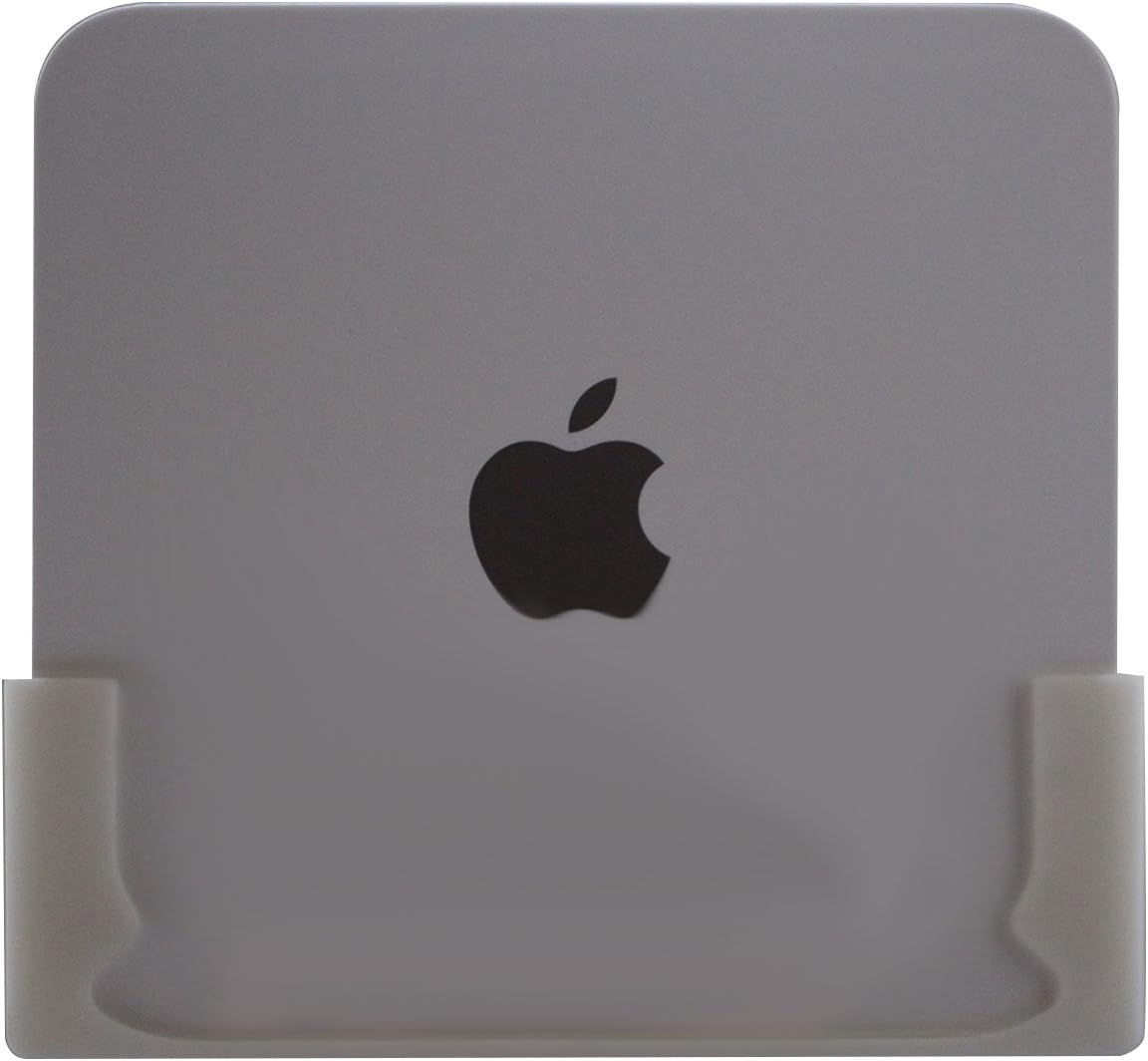 Danish Designed Wall Bracket for Apple Mac Mini and time capsule model A1254, A1302, A1355, A1409. Mounts your Device Perfectly on the Wall. (White)