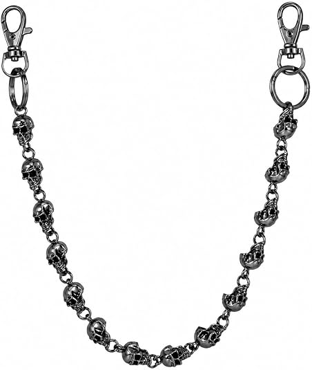 Wallet Chain - Skull Chains for Pants Jeans Purse Bag, Punk Gothic Style，Suitable for Parties/Stage Performances/Everyday Wear, emo Y2K accessories