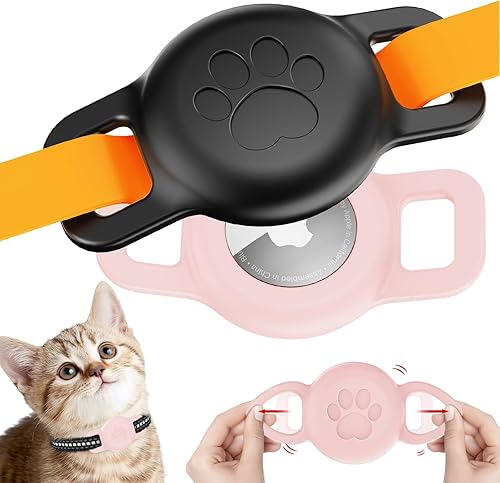 Paquete de 2 soportes para Airtag para collar de gato, soporte impermeable IPX8 para collar de gato, soporte Airtag para perros pequeños para Apple Paquete de 2 soportes para Airtag para collar de gato, soporte impermeable IPX8 para collar de gato, soporte Airtag para perros pequeños para Apple