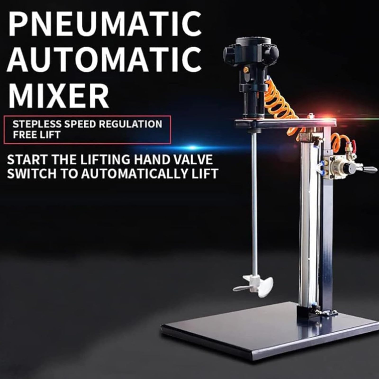 Máquina De Mezclador De Pintura Automática Neumática, Batidora De Elevación De Líquido De Pintura De 5 Galones/20l,Herramienta De Mezcla De Mezcla De Tinta,B