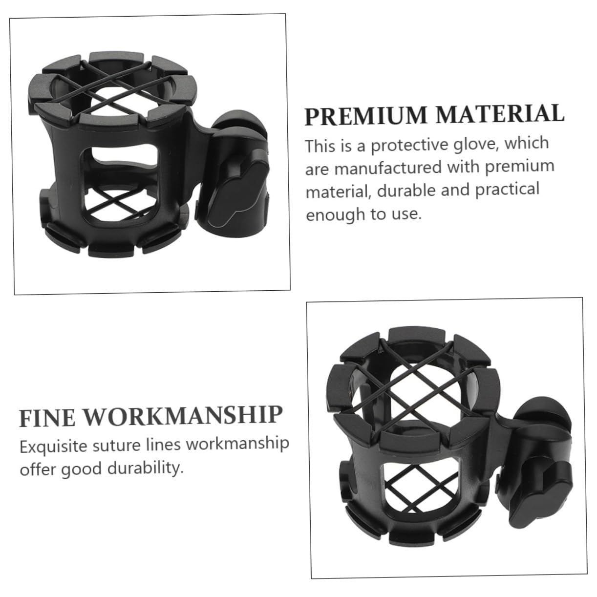 SUPVOX 2pcs Shockproof Mic Mount Clips Anti-vibration Rack Bracket for Microphone Stand Bracket
