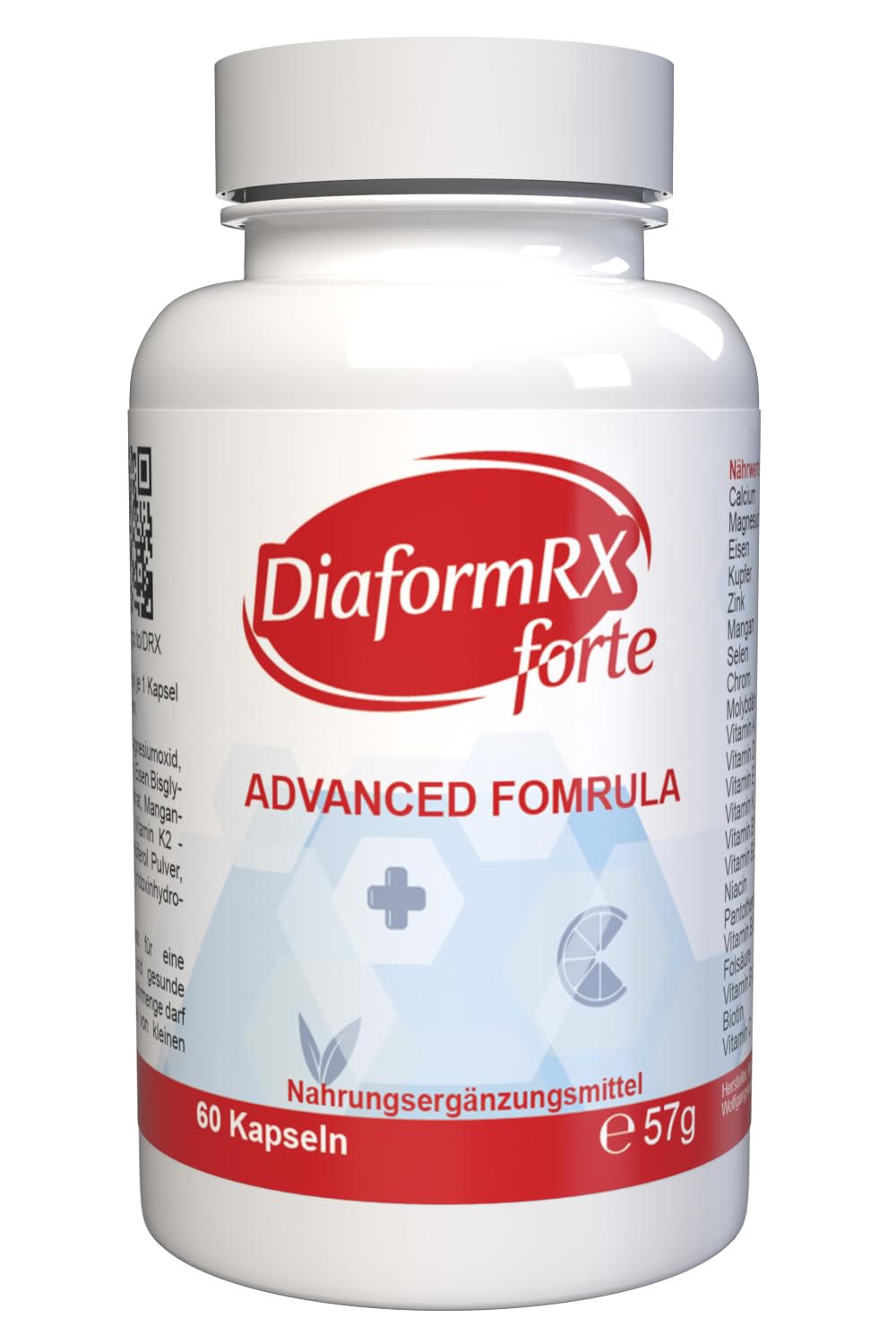 Diaform RX Forte – 60 Kapseln (vegan, 22 Vitamine & Mineralstoffe)