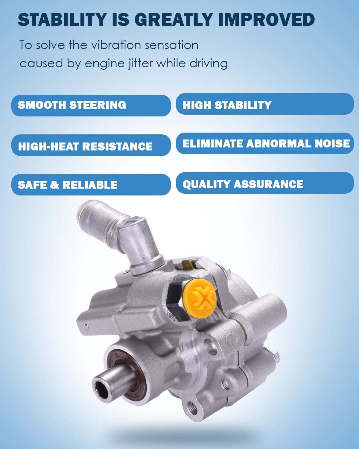 ECCPP Power Steering Pump fit for Chrysler PT Cruiser 2003 2004 2005 2006 2007 2008 2009 2010 2.4L 2429CC 148Cu. In. l4 GAS DOHC Naturally Aspirated Replace #21-5305