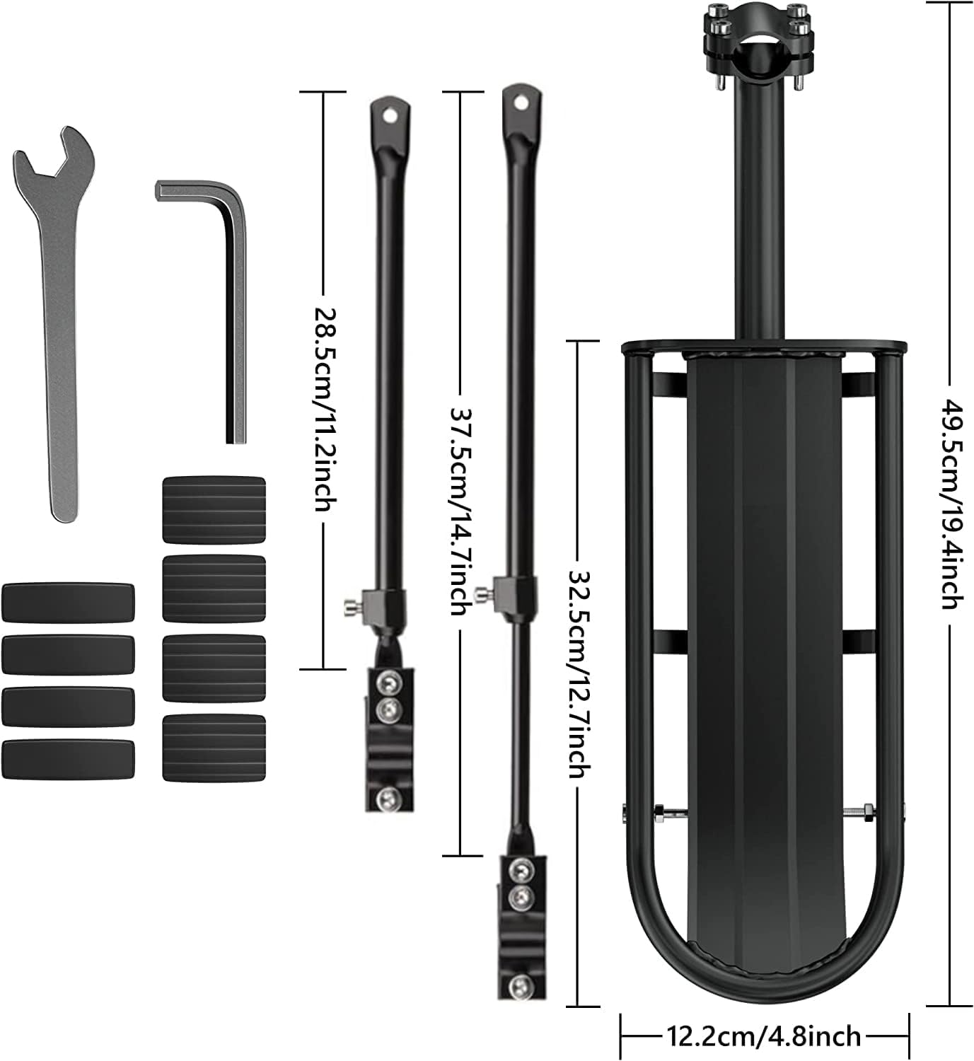 Bike Rear Rack Retractable Aluminum Alloy Bicycle Cargo Rack Mount