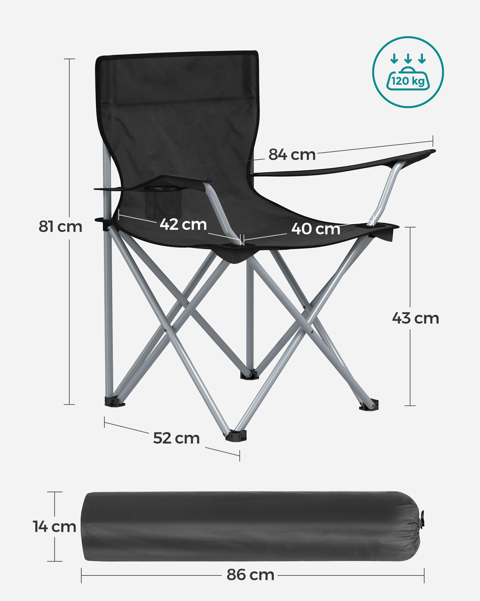 Amazon.co.jp: SONGMICS Camping Chairs アウトドアチェア 2脚セット