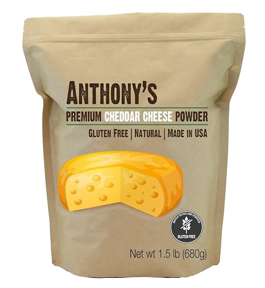 Anthony S Cheddar Kasepulver 1 5 Pfund Von Anthony S Chargengepruft Und Verifiziert Glutenfrei Ohne Kunstliche Farbstoffe Amazon De Lebensmittel Getranke