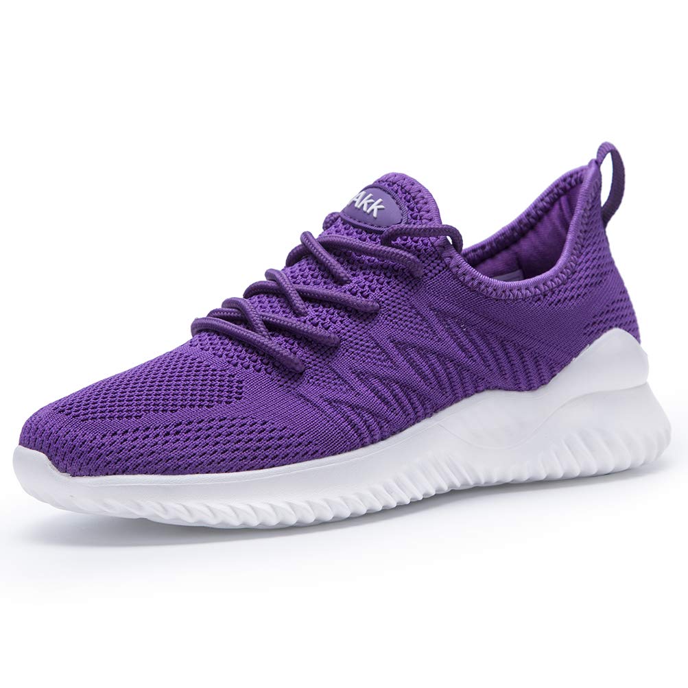 Akk Womens Walking Tennis Shoes - Slip On Memory Foam Lightweight Casual Sneakers for Gym Travel Work