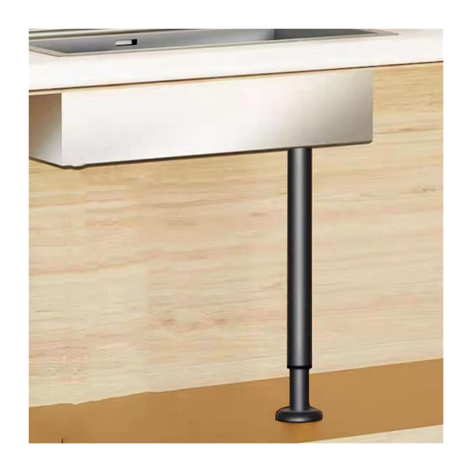 Zxgrfdefa Black Sink Support Legs, Stainless Telescopic Steel Support Polesinstallation And Repair Kit Jack For Kitchen Bathroom Cabinet(,Height 72 110Cm)