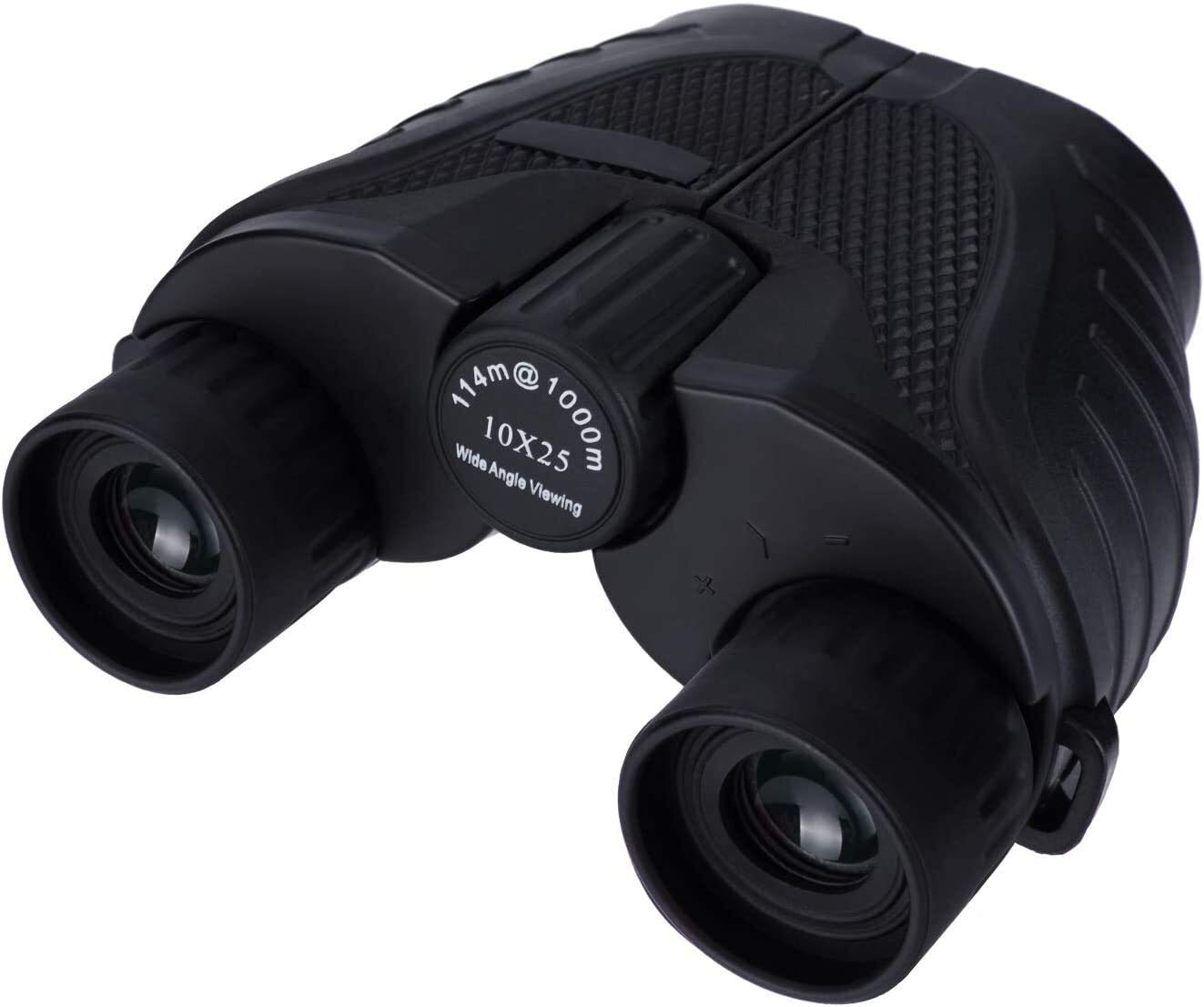Jumelles 10x25 compactes avec vision nocturne basse lumière pour randonnée et voyage