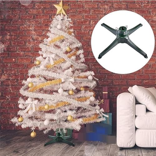 Base giratoria de 360° para soporte de árbol de Navidad para árboles artificiales de 3 metros (9,8 pies), soporte de ABS resistente, diseño estable y antideslizante para decoración navideña de inter