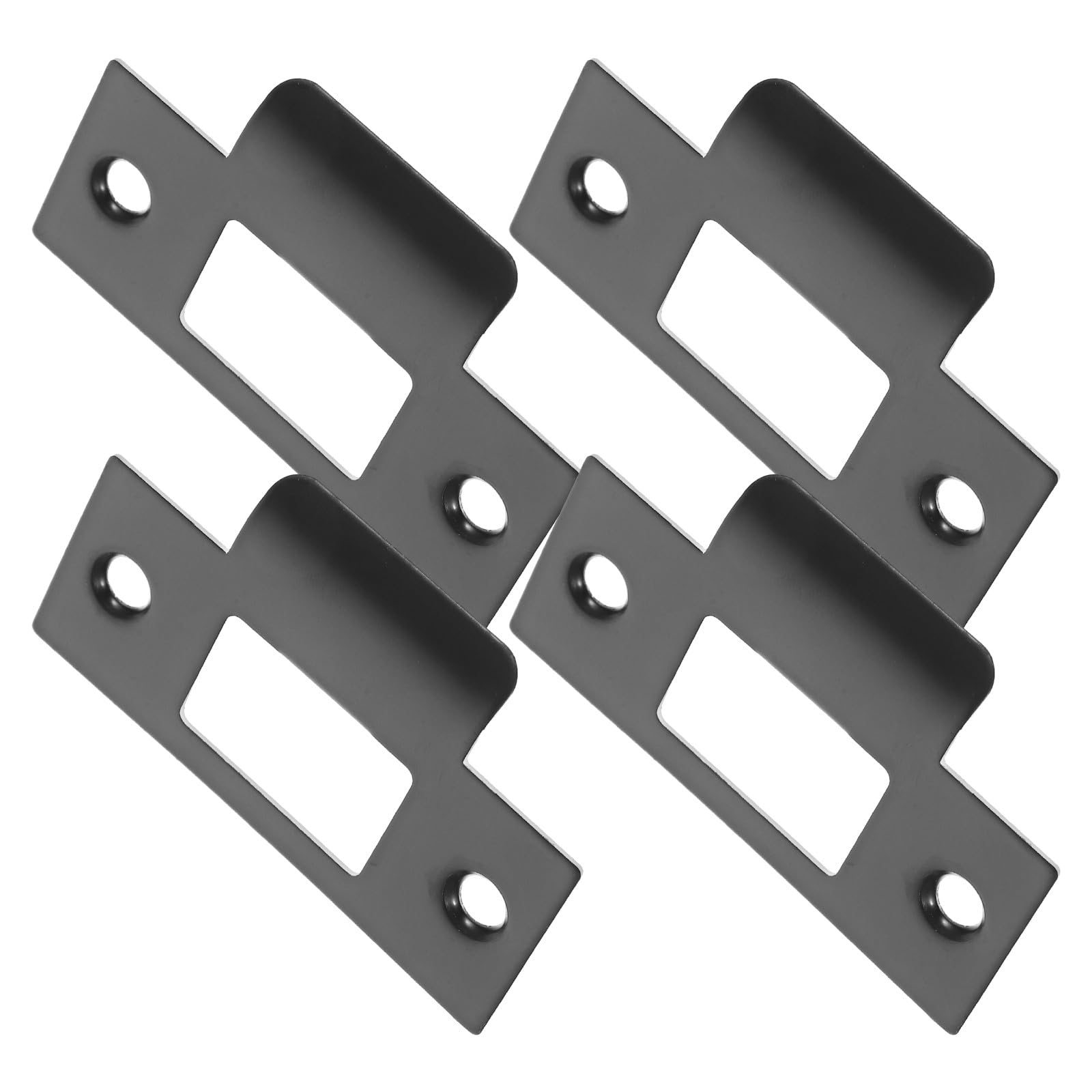 Placas de cierre de acero inoxidable para solucionar desajustes en pestillos de puertas.