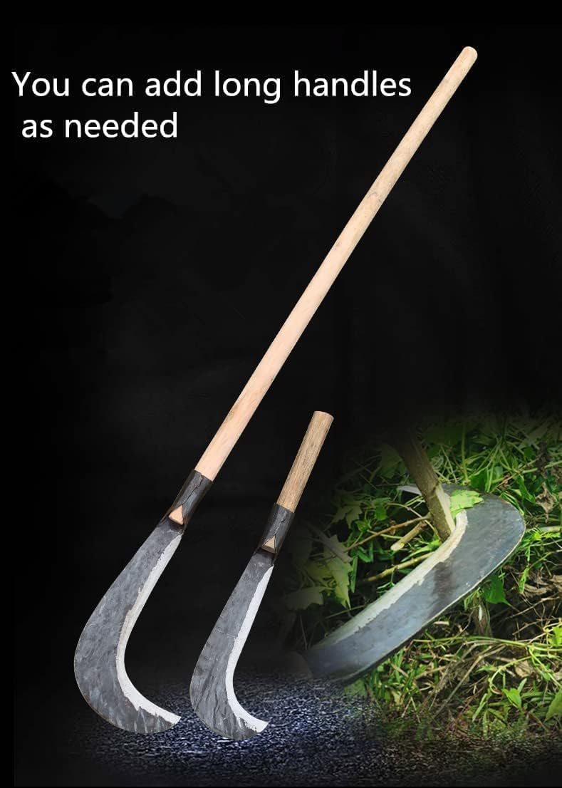 Machete for Cutting Trees Heavy Duty&Yard Work Machete with Billhook Sickle Design, Extension Handle for Tree Cutting, Brush Clearing, Grass Cutting, Outdoor Survival Garden Tools
