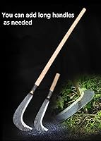 Vista 5 de Machete Billhook - Cuchillo para hoz para el trabajo en el patio, machete para cortar árboles, machetes hoz, machete resistente para limpiar maleza