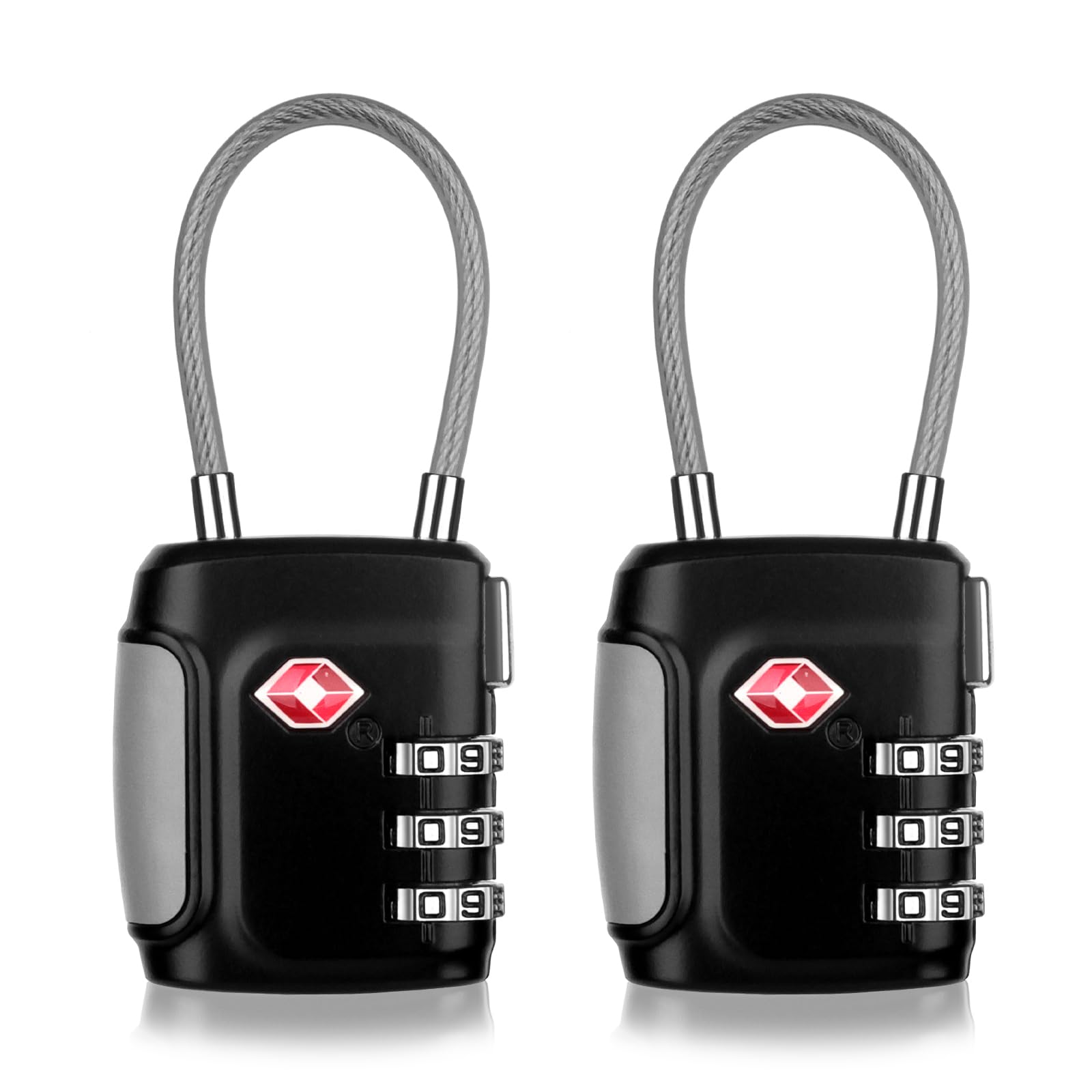 TSA Locks for Luggage, Compatible Locks 4 Digit Padlock for School Gym Sports Locker Combination Lock Security Padlock Travel Lock for Suitcase Luggage Backpack, Cabinet Filing Cabinets（2 Pack ）