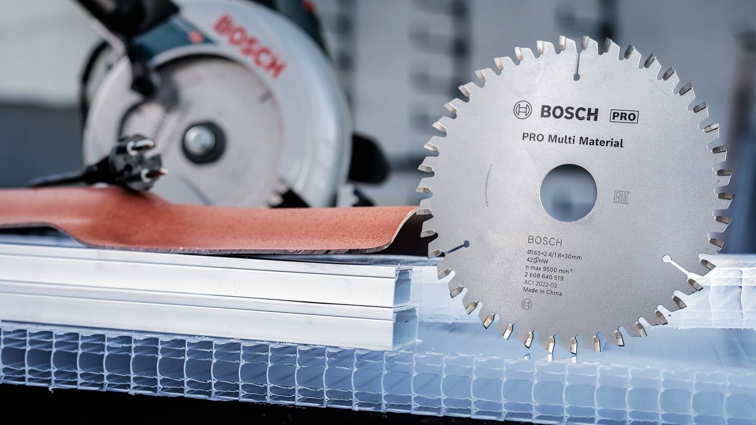 Bosch 1x Lama per sega circolare PRO Multi Material a filo per seghe portatili (per Alluminio, Materiali plastici, Ø mm, Professional Accessorio Sega circolare portatile)