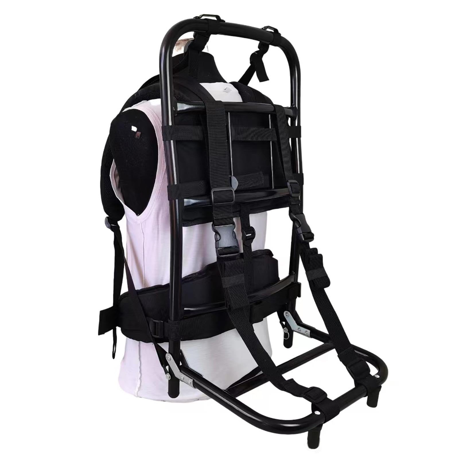 Telaio per Zaino da Trasporto Pesante 60kg Lega Alluminio Nylon Pieghevole 68x36x25cm per Escursionismo Campeggio Attrezzature Outdoor