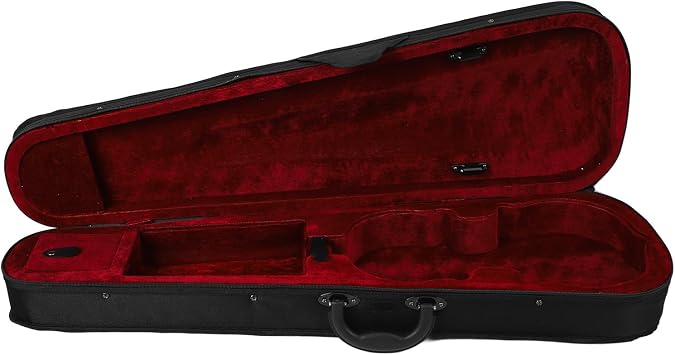 SEAFRONT Violin Case Oxford Cloth Foam 4/4 Violin Protect Case with Adjustable Straps Soft Lining Backpack for Performers Students Red Lining