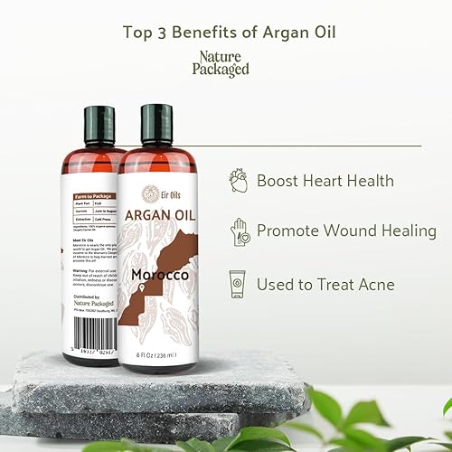 Miniatura 4 de Nature Packaged Aceite de argán, aceite para el cabello, 8 onzas, aceite de vitamina E, aceite facial, hidratante para el cabello, aceite para la