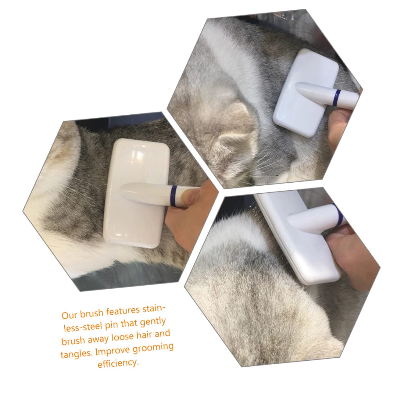 Kisangel 5piezas Cepillo Quitapelos Para Mascotas Cepillo De Limpieza Ergonómico Para Perros y Gatos Diseño Compacto y Ligero Para Pelo y Doble Eficaz Eliminación De y Pelaje Suelto