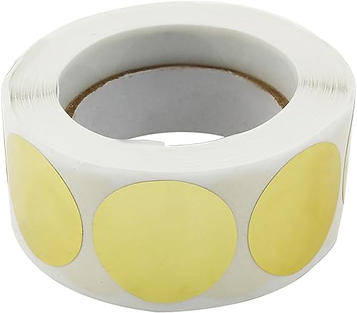 Calcomanías de puntos con código dorado de 1 pulgada, etiqueta de codificación de colores, etiquetas redondas en blanco, etiquetas adhesivas