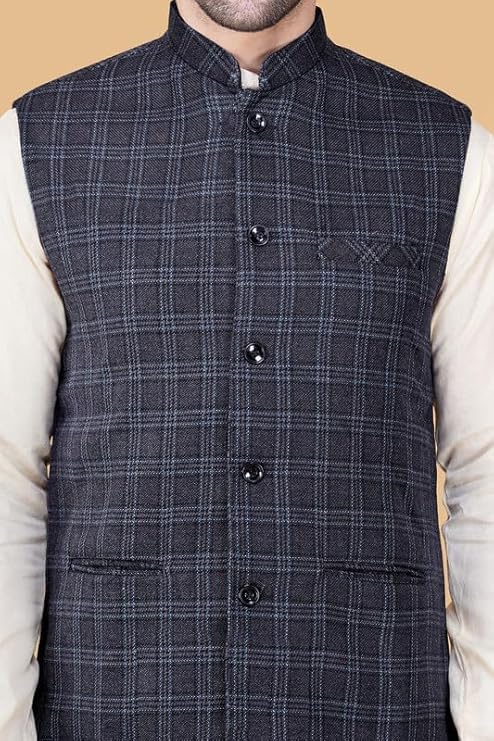 Image of DEIFIC Men's Export-Quality Indian Traditional Nehru Jacket /Waistcoat