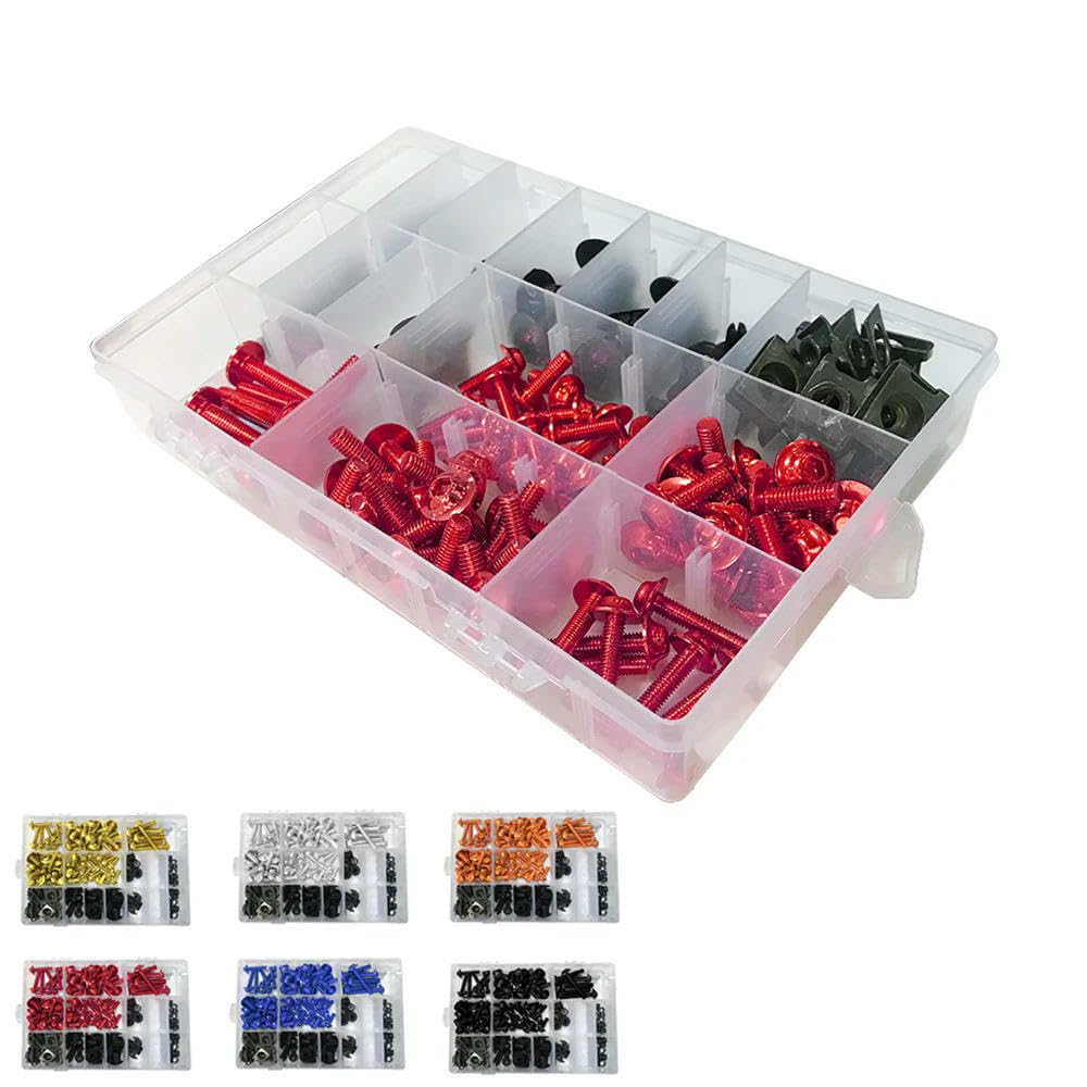 195 PCS Set Kit Bulloni per Carenatura per BMW R1200R 2006-2014 Moto Viti Elementi di Fissaggio Kit di Carrozzeria Rondelle Dadi Viti Clip