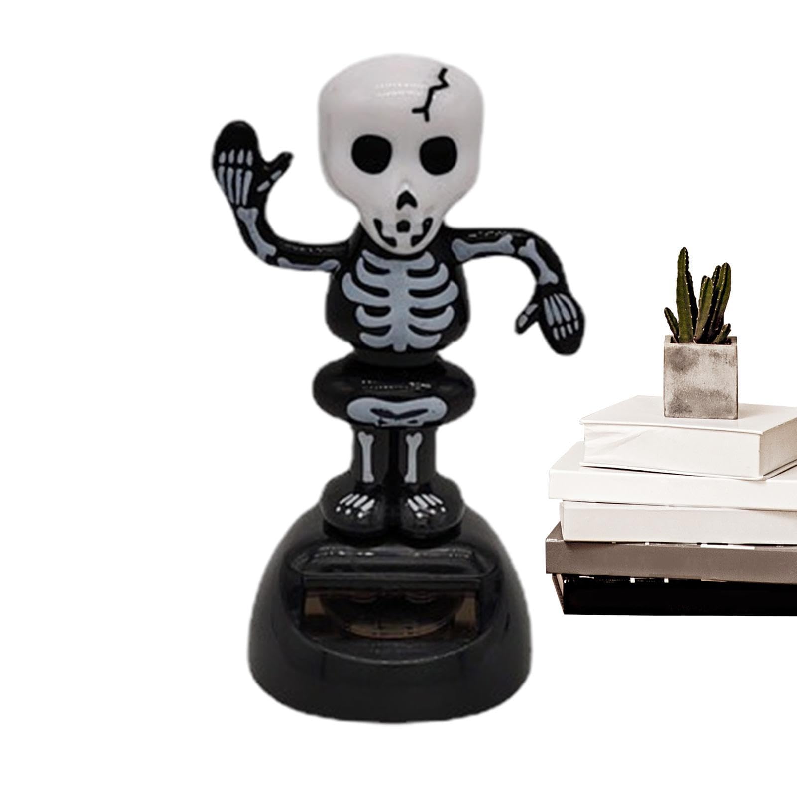 Dubbulon Halloween Solar - Halloween Solar Bobble Skeleton Head Shake Dancing Toy Figures, Kid, 1 - Image 5