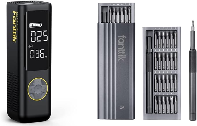 Fanttik X8 APEX Portable Tire Inflator and X5 Mini Screwdriver