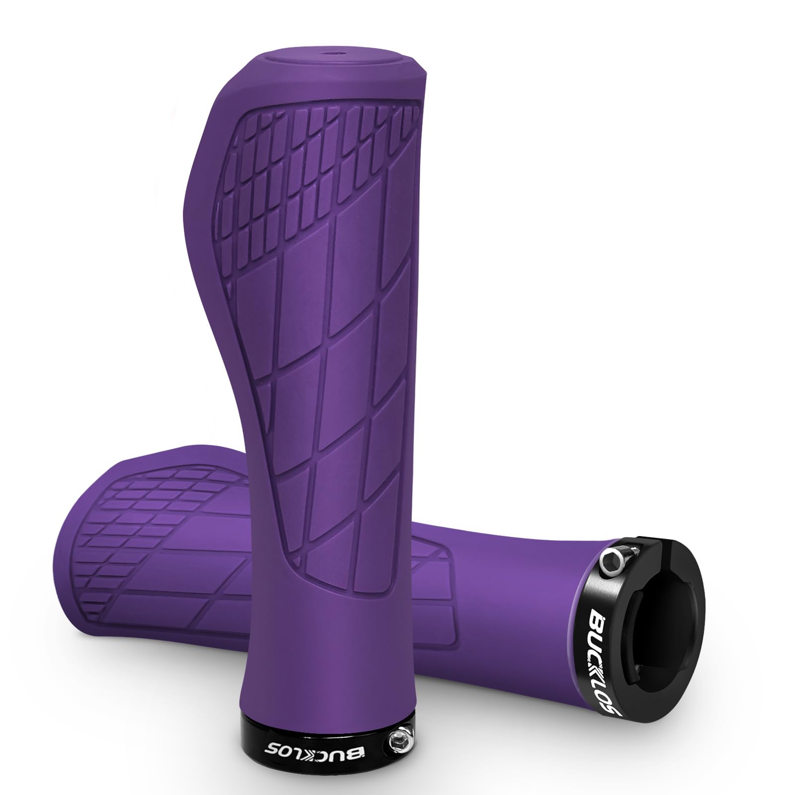 AEYINO Bike Handlebar Grips - Ergonomic Mountain Bike Grips With Single Lock-on, Comfortable Rubber Anti-Slip Handle Grips, Bicycle Handle Bar for 22.2mm MTB, BMX, Scooter Grips, City,Trekking,Cruiser — image 1