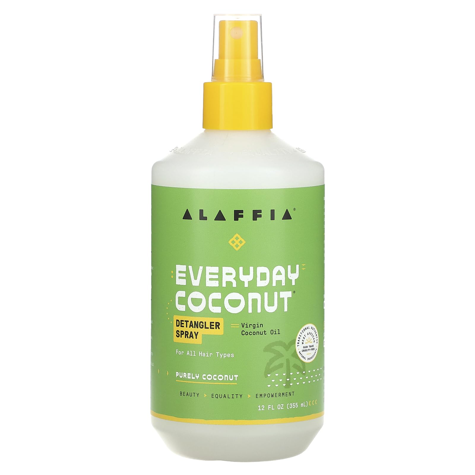 ALAFFIA Everyday Coconut Detangler Spray, 12 FZ