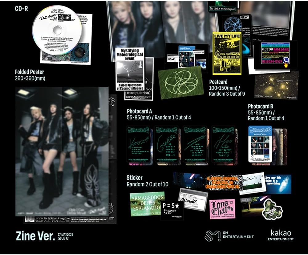 AESPA [1st Album Armageddon](Zine Ver.) + 3 Extra Photocards Set