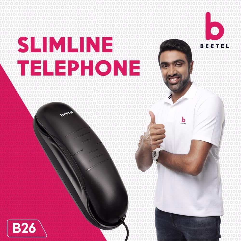 Beetel B26 Corded Landline Phone, Ringer Volume Control, Wall/Desk