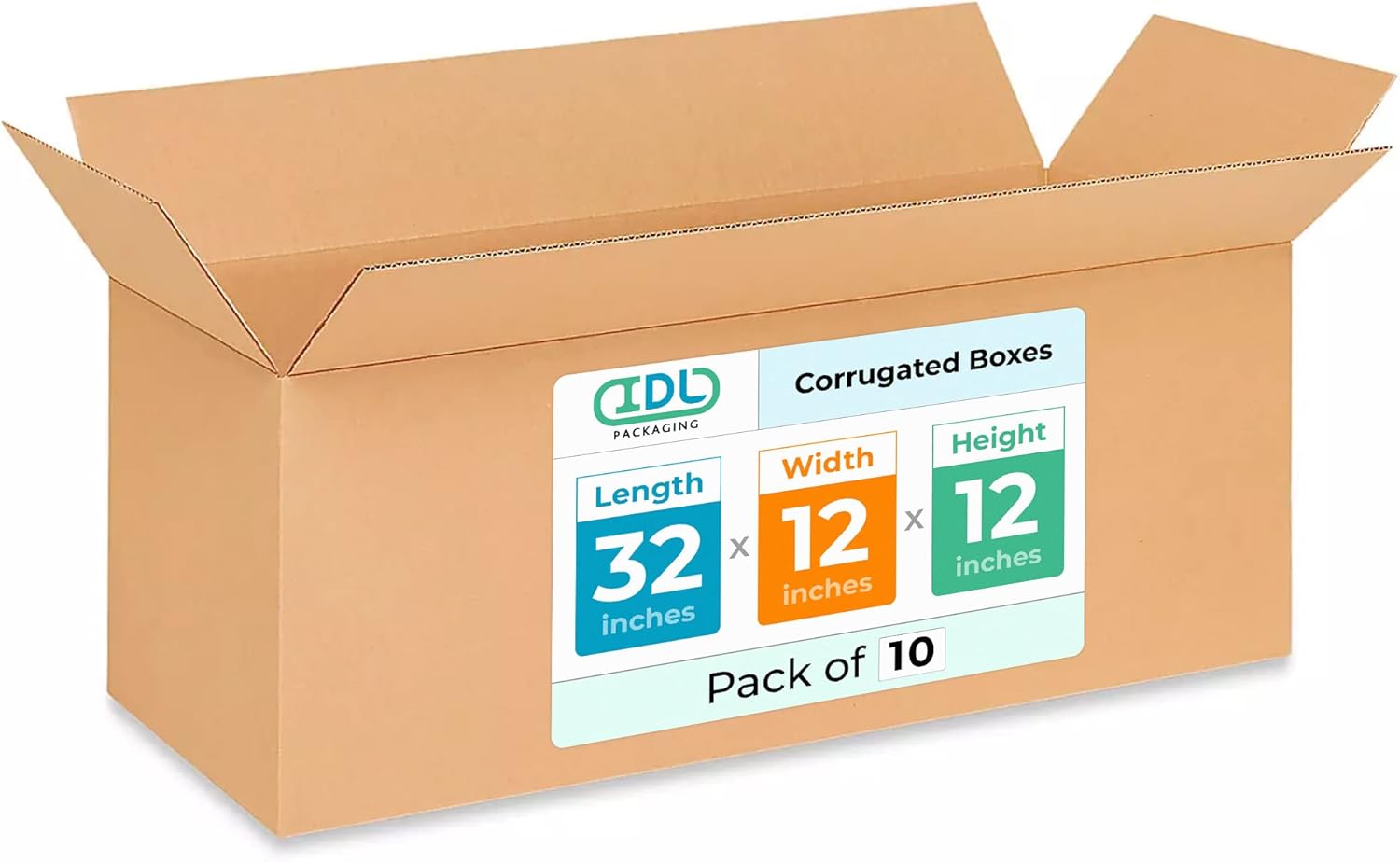 32x12x12 in moving boxes, 10-pack by IDL Packaging