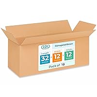 Vista 267 de IDL Packaging Cajas para envío de cartón corrugado cúbicas de 10 pulgadas de largo x 10 pulgadas de ancho x 10 pulgadas de alto (paquete de 5)