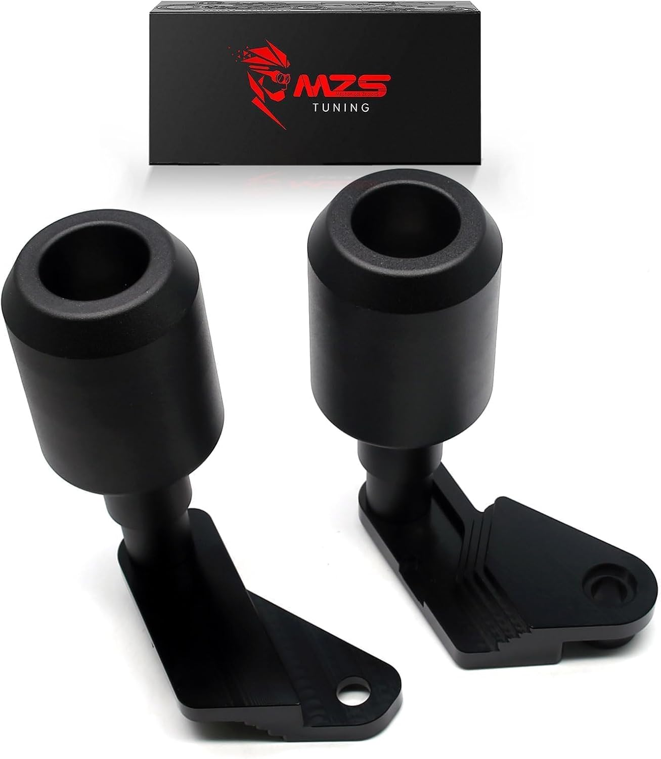 MZS Motorcycle Frame Sliders, Falling Crash Protector Guards No Cut Kits Black Compatible with GSXR 1000 GSXR1000 2006-2016