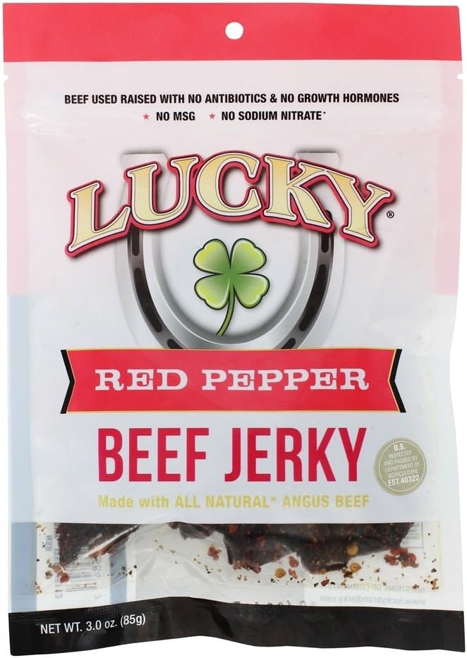 Lucky Beef Jerky - 3oz Slab (Red Pepper, 1 Pack)