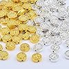 JMKTOOL 100pcs 9.5 mm Round Double-Sided Jesus Cross Spacer Beads Catholic Saint Benedict Beads Religious Loose Beads for DIY Rosary Bracelet Necklace Jewelry Making, 2 Colors #3