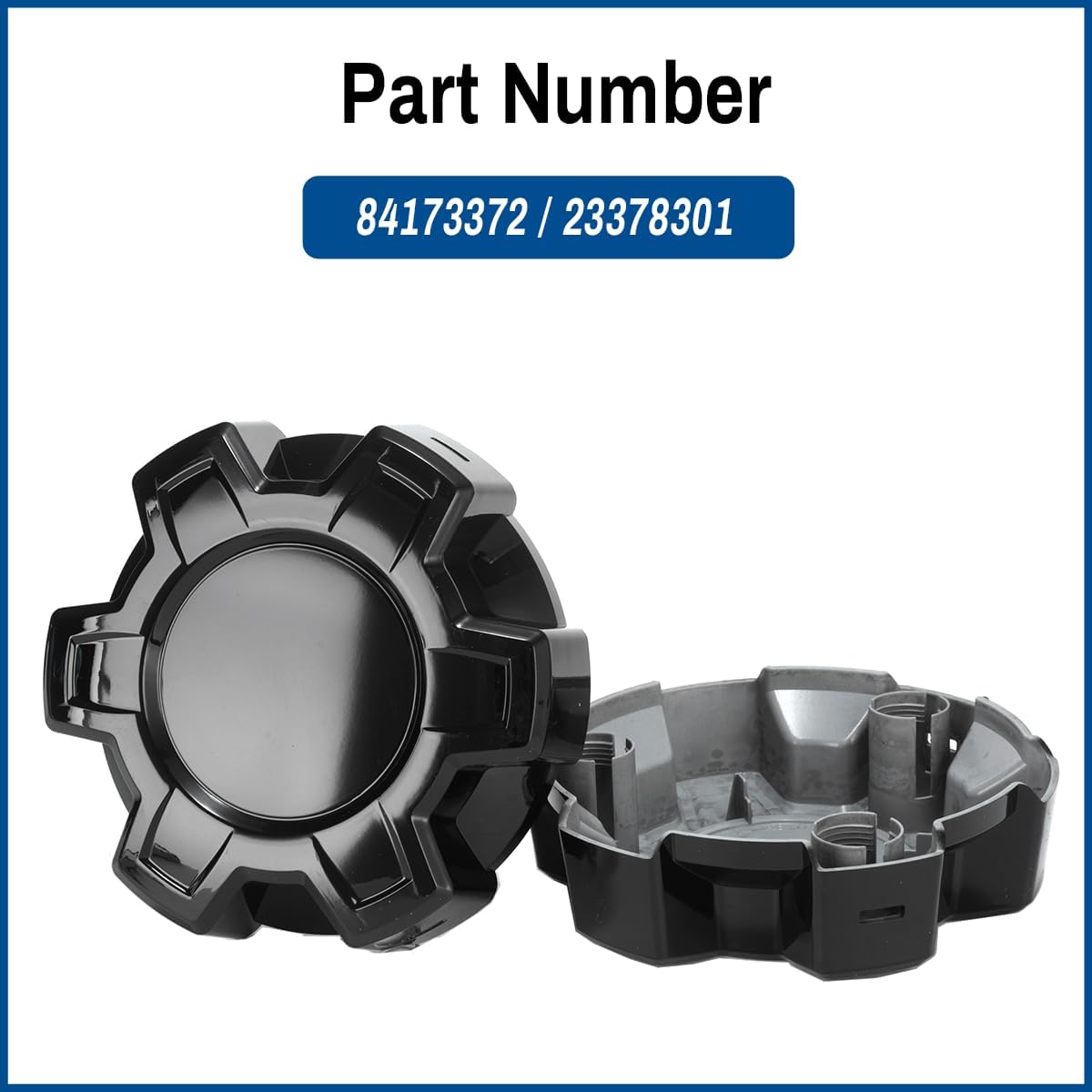 Wheel Center Cap for Chevrolet 2019-2024 Silverado 1500 Colorado Hubcap Covers PN: 84173372, 23378301, 4pcs, Glossy Black