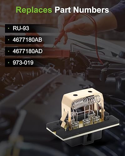 Miniatura 422 de SCITOO Resistencia de motor de ventilador HVAC para 2008-2013 para Chrysler 300/2008-2016 para Town & Country/2008-2010 para Dodge Charger/2008-2018