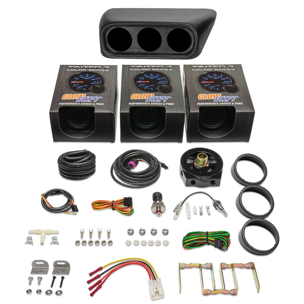 GlowShift Gauge Package Compatible with Subaru Impreza WRX STI 2002